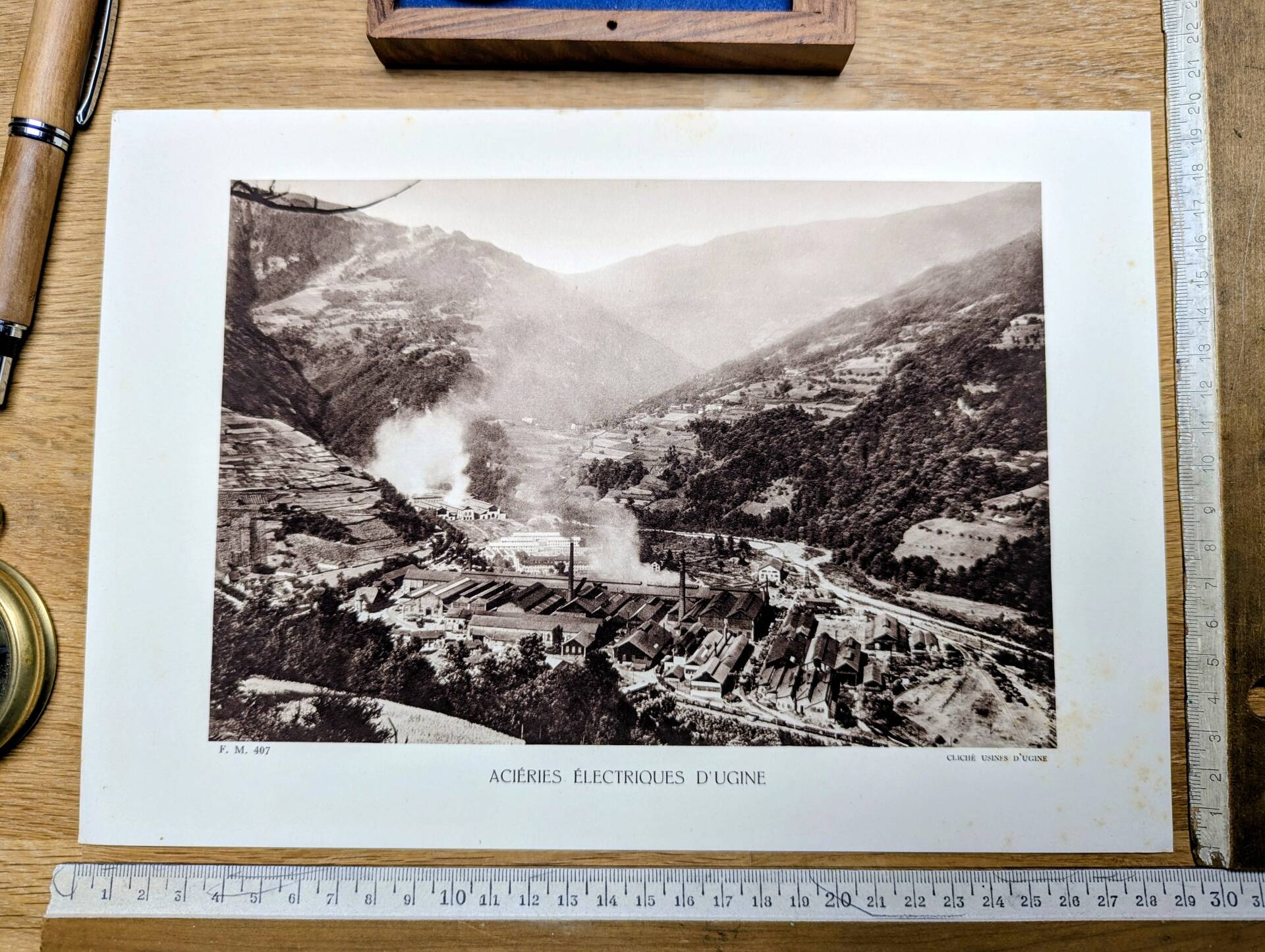 Ugine, Savoie. Photo print from 1942.