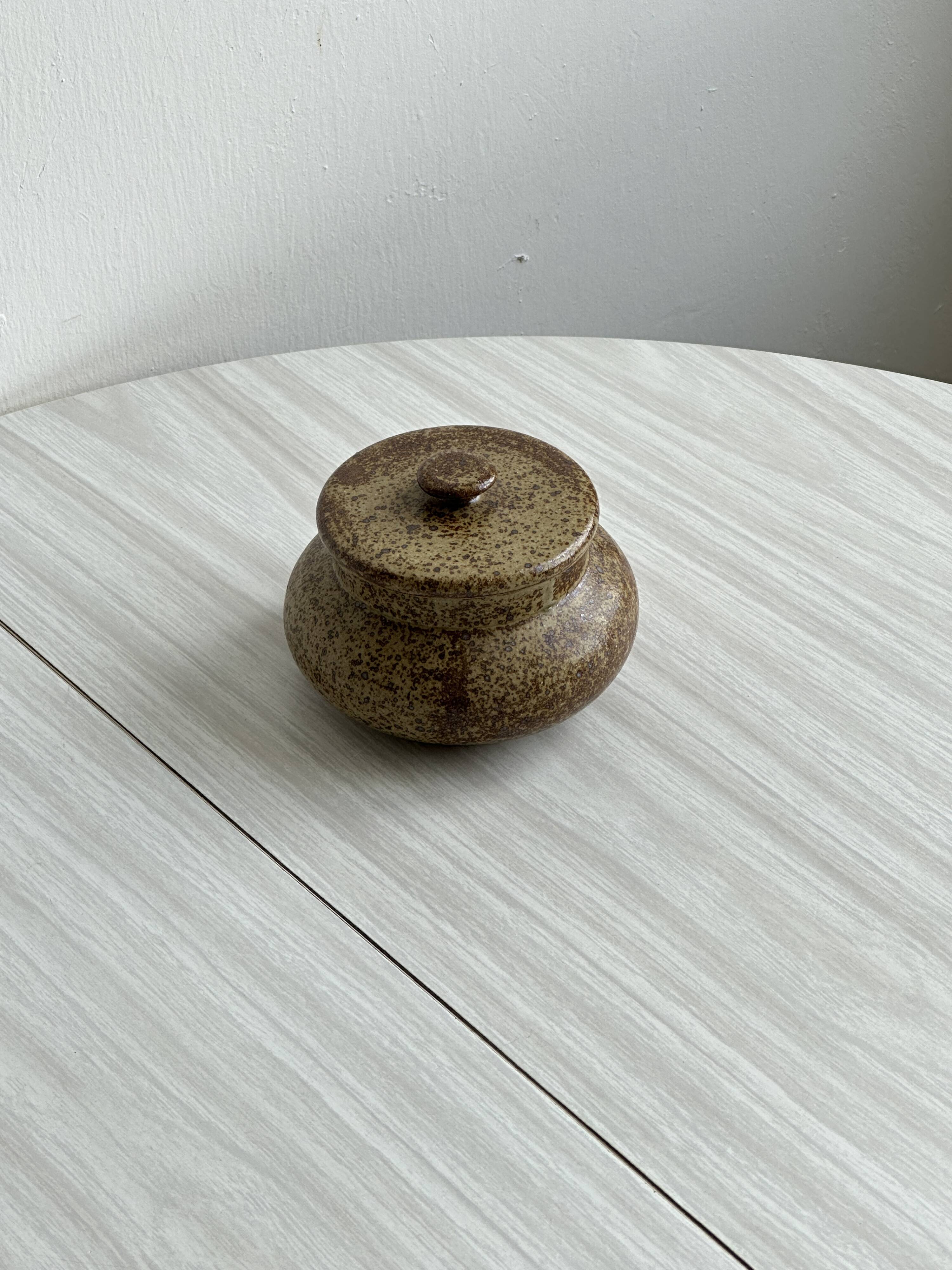 Pyrite stoneware sugar bowl.