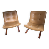 2 scandinavian design armchairs 70