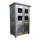 Indian furniture glass cabinet, 4 doors 2 shelves