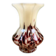 Small Art Deco Vase in Marbled Red Bordeaux Glass
