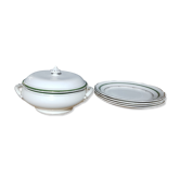 Lot légumier & 4 assiettes plates assorties Digoin Sarreguemines