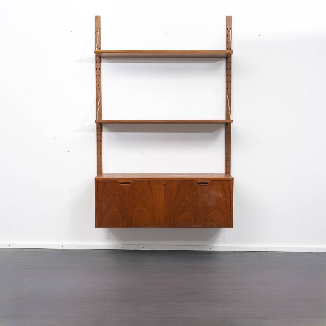 Étagère murale des années 60, Sven Ellekaer, teck