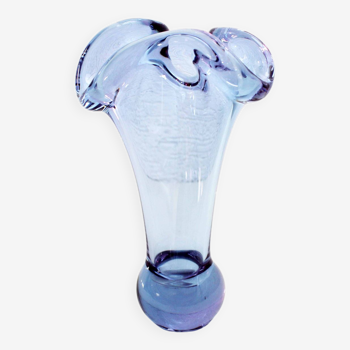 Vase en verre de Murano violet bleu