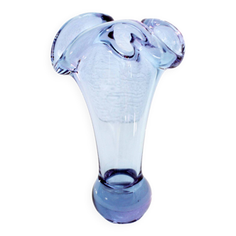 Vase en verre de Murano violet bleu