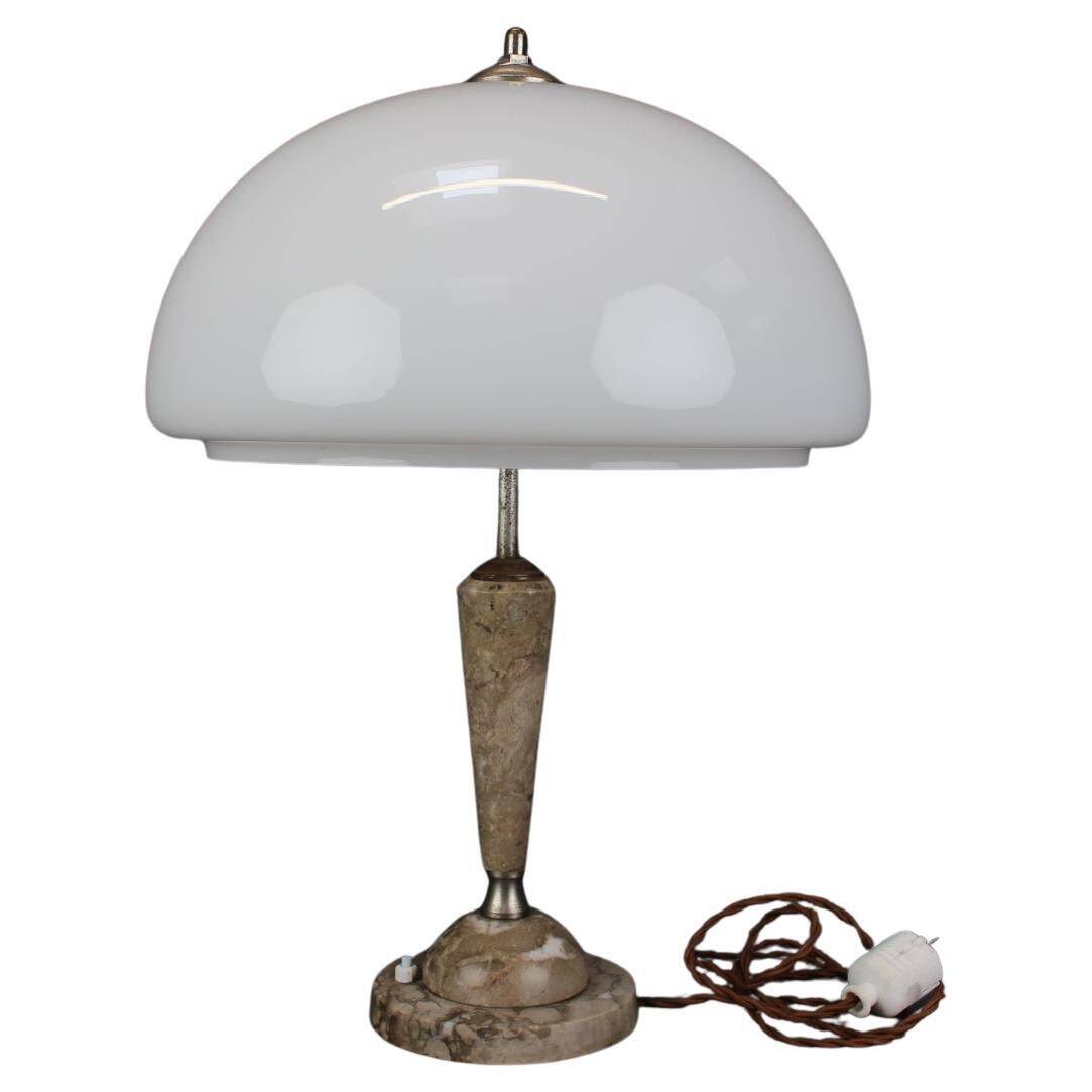 Mid-Century Stone Table Lamp, Czechoslovakia, 1950s