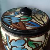 Ceramic vase with stopper + Montoise Bergen, Belgium, Art Deco 1920 1