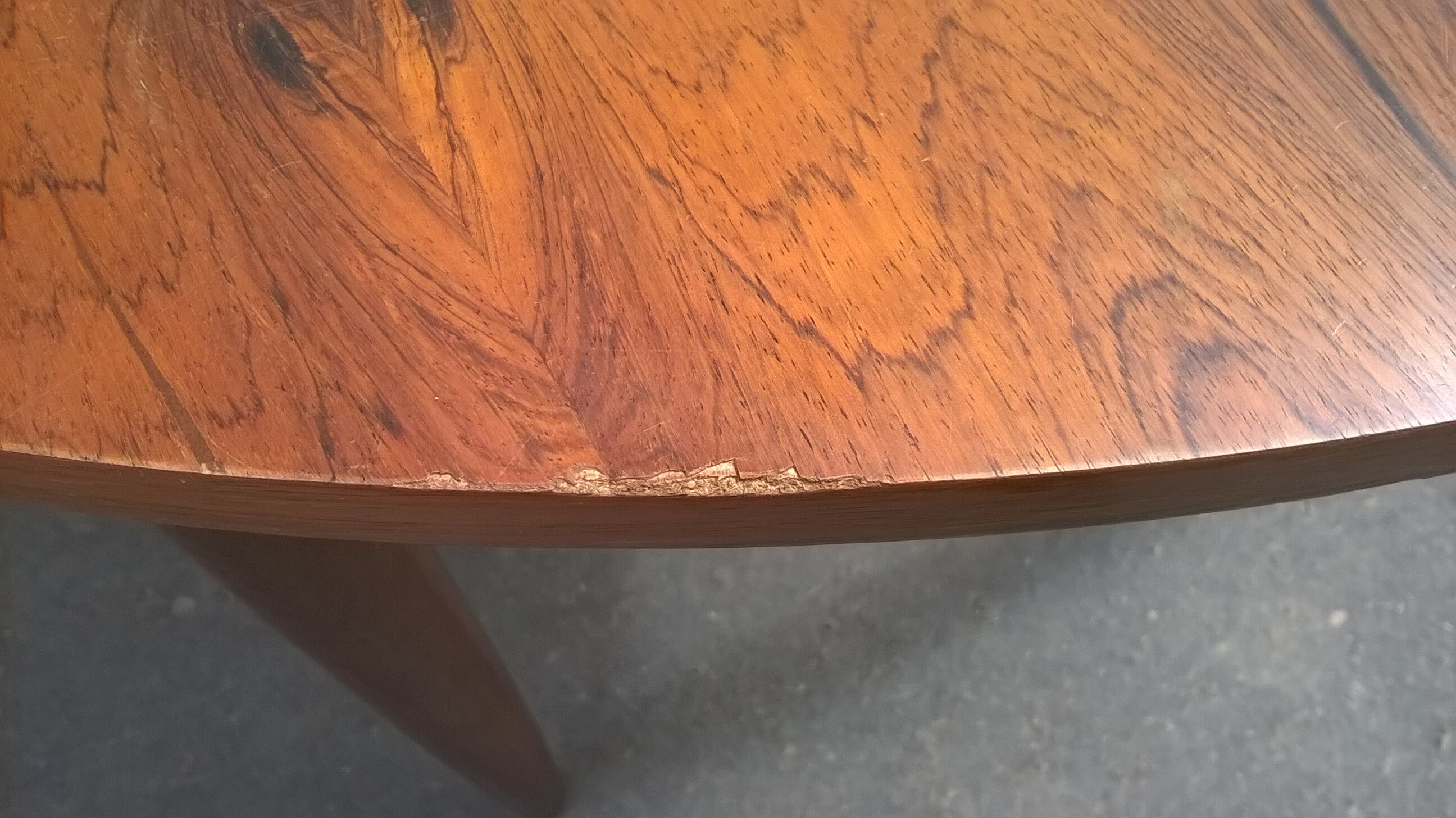 Scandinavian rosewood extension table