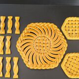Vallauris trivets, knife holders and bottle coasters