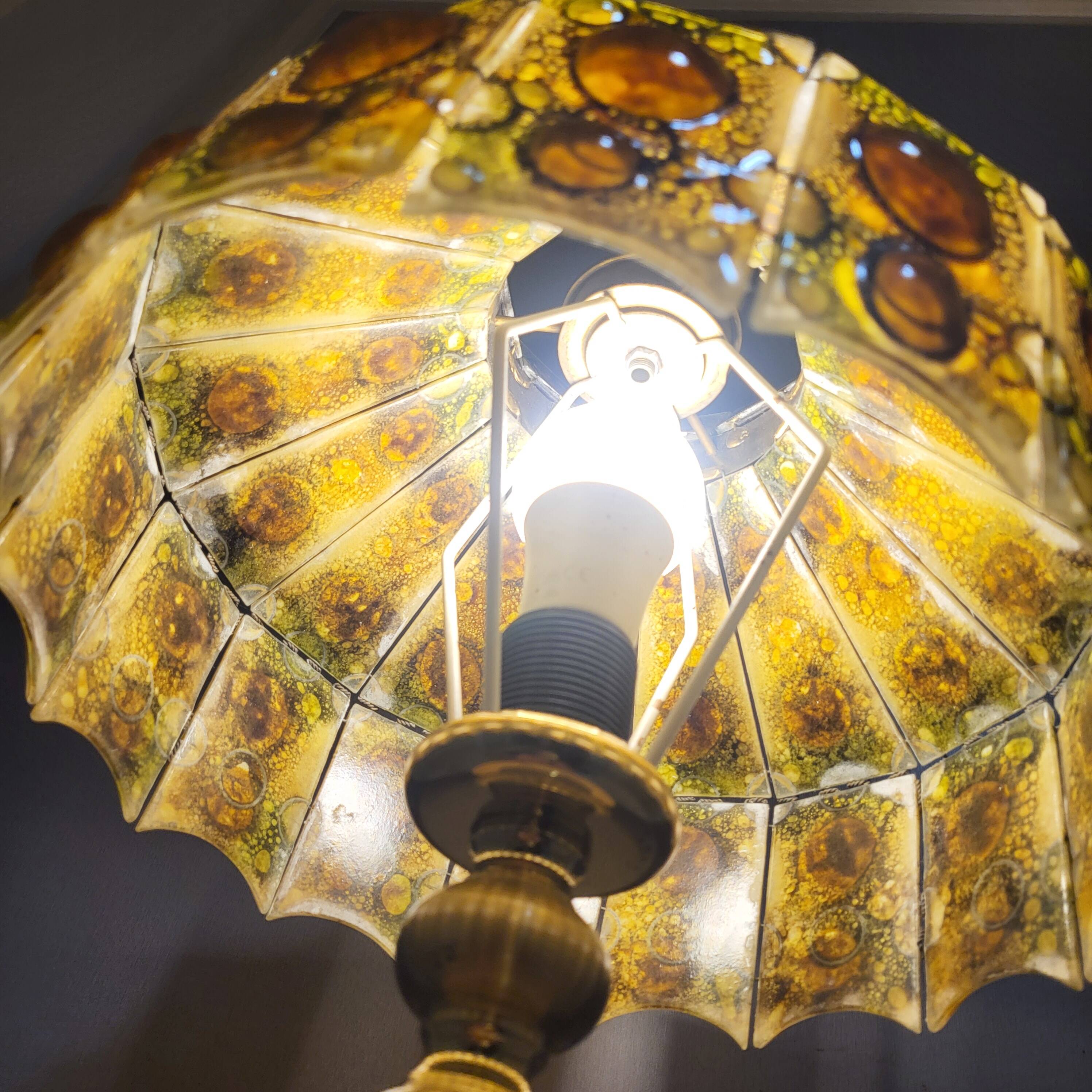 Felipe Derflingher table lamp, amber 1960,70