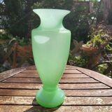 Baluster vase in soapy opaline