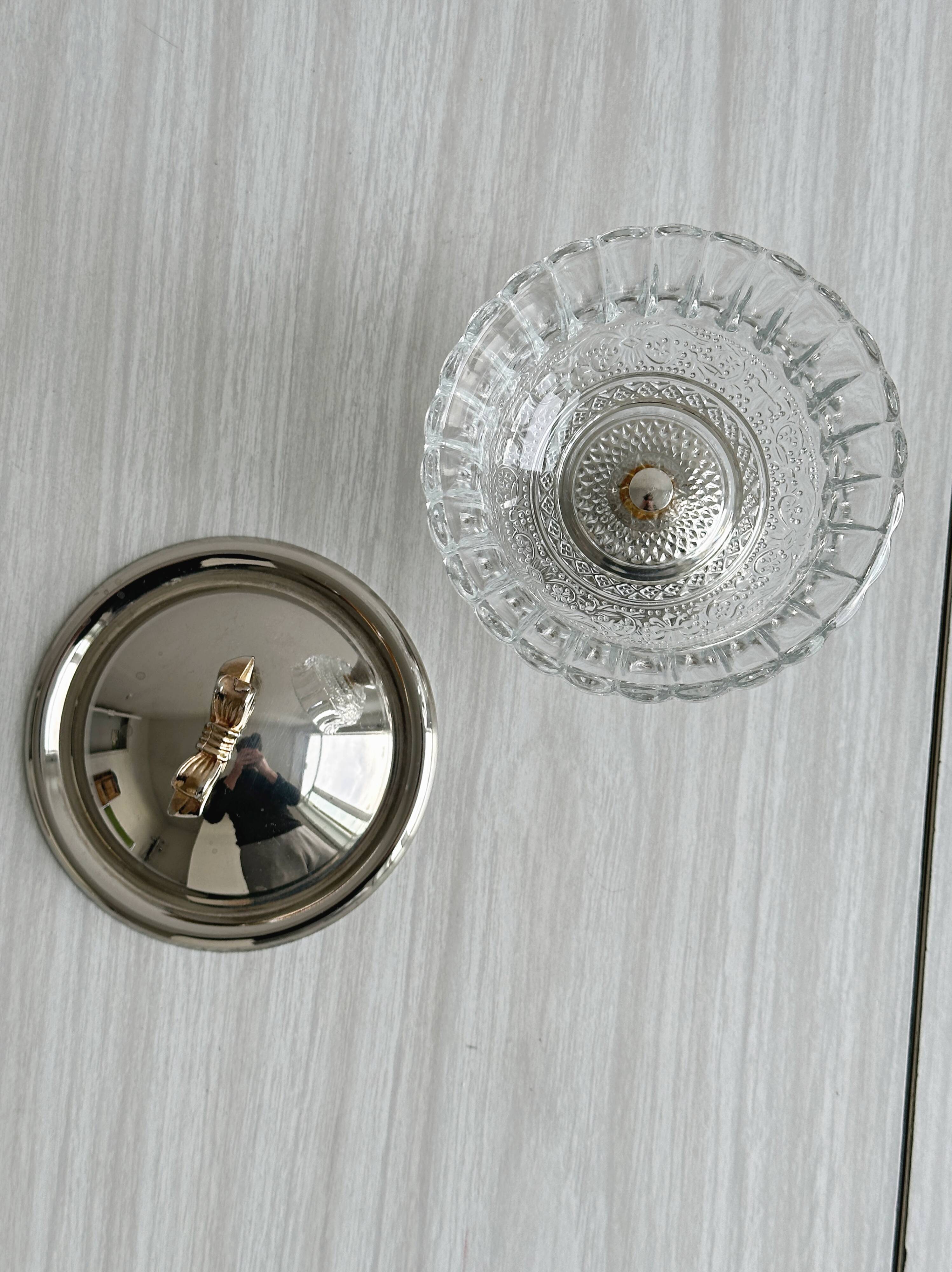 coupe sur pied verre et alu