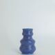 Small collection vases, mid-century modern Scandinavian, in glossy brown and blue stoneware, set of 3.