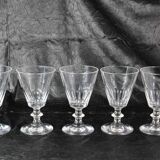 Baccarat / St Louis Caton crystal glasses early 20th France