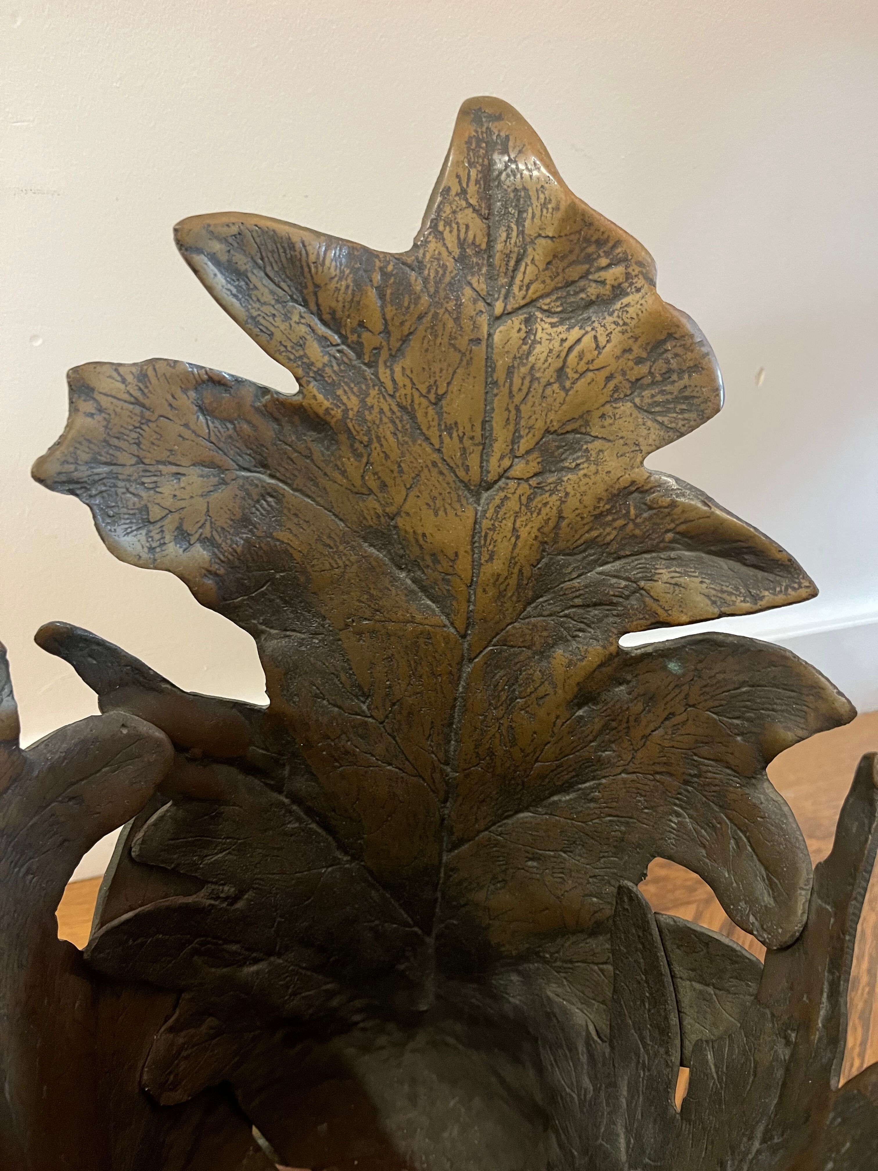 Elegant bronze umbrella door by the famous Italian designer Gabriella Crespi