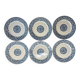 6 flat plates Gien garlands, 1937