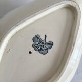 Saucière ancienne en terre de fer "Les Violettes" Salins