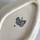 Old iron clay sauce boat "Les Violettes" Salins