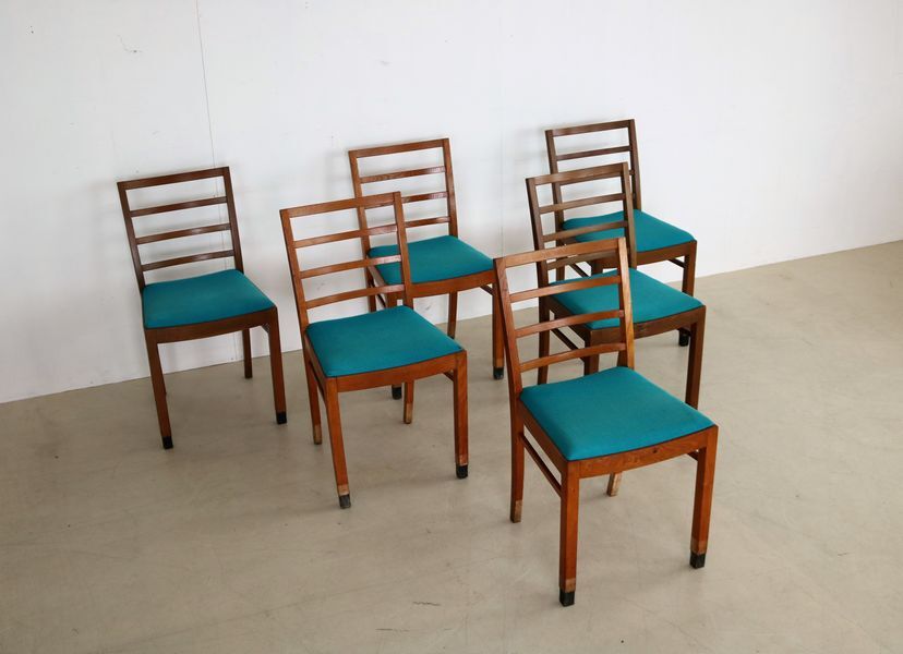 Ensemble de 6 chaises à manger danoises 1960