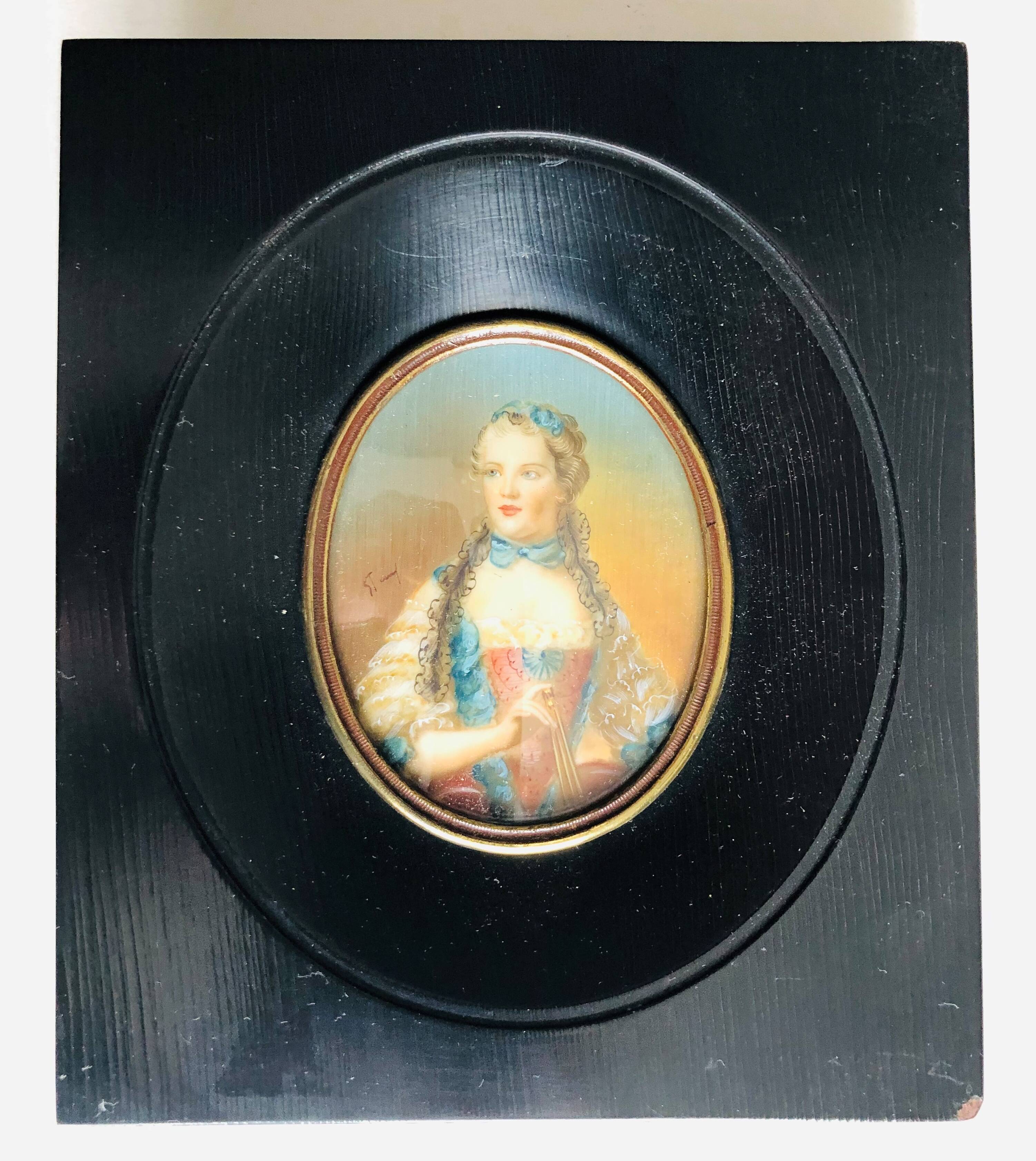 Miniature portrait of a woman