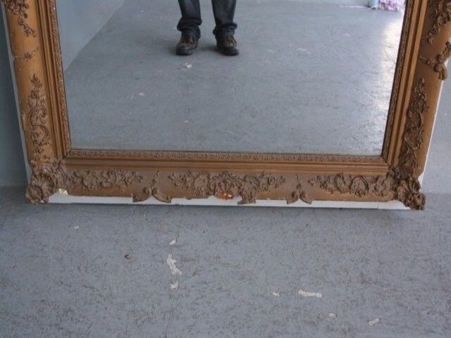 Mirror in time Golden stucco restoration 126x212cm