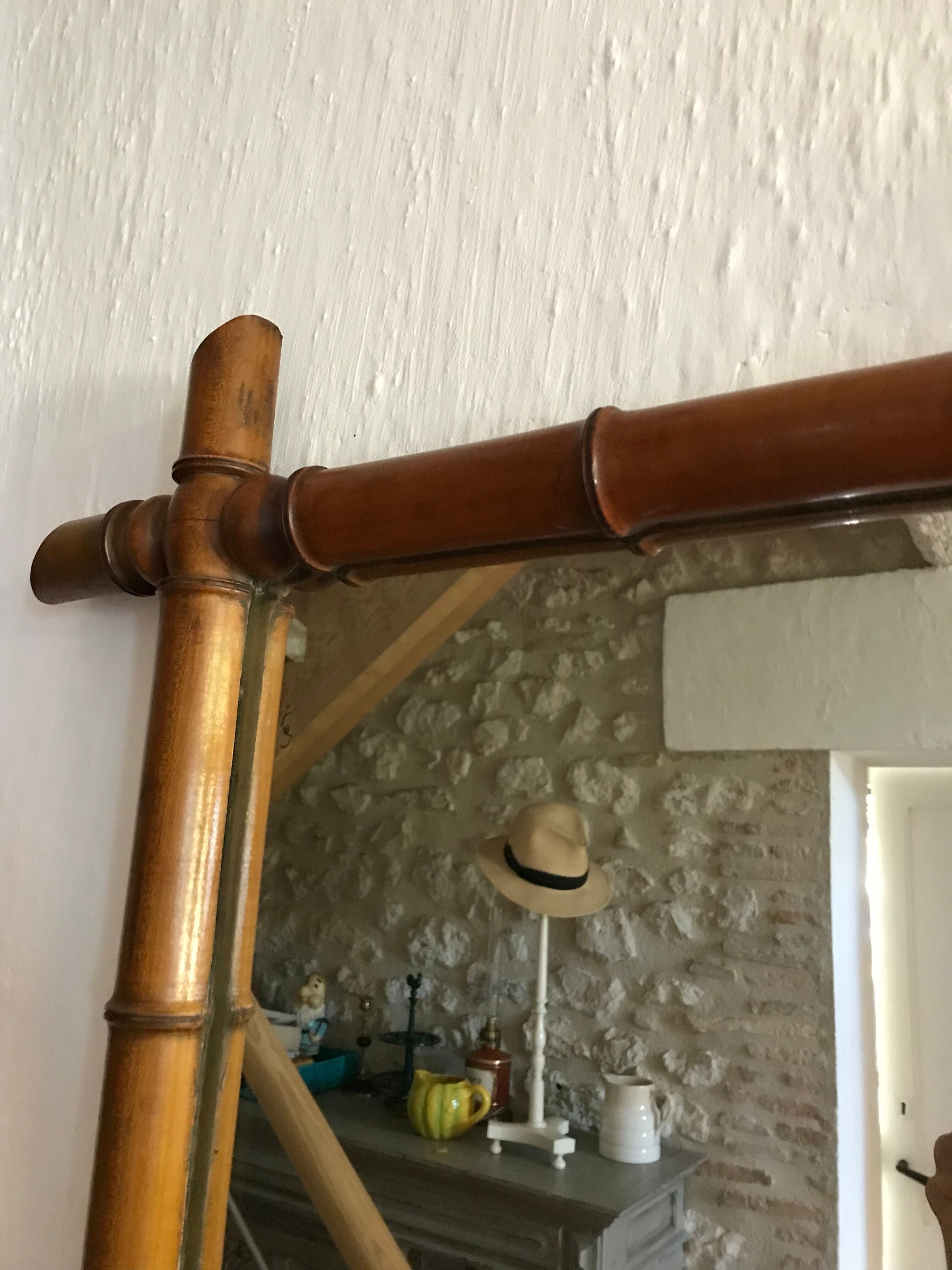 Parquet bamboo mirror