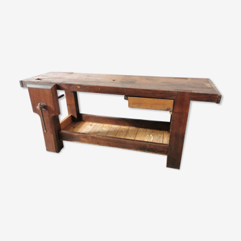 Old oak workbench