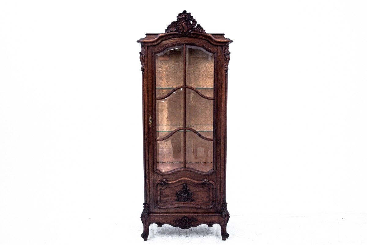 Oak display cabinet, France, around 1900. Antique.