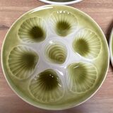 Set of 6 oyster plates in Earthenware Mill of Wolves