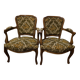 Pair of cabriolet armchairs in Louis XV style