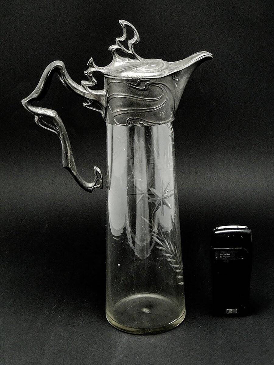 Carafe à vin du 20e siècle de PWQE, Allemagne, années 1890.