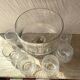 Set punch ou cocktail en verre soufflé bullé , esprit Biot