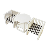 Josef Hoffmann Pair of Purkersdorf Armchairs + Table for Wittmann Austria 1905/1980s