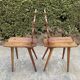 Pair of vintage Tyrolean chairs in solid wood