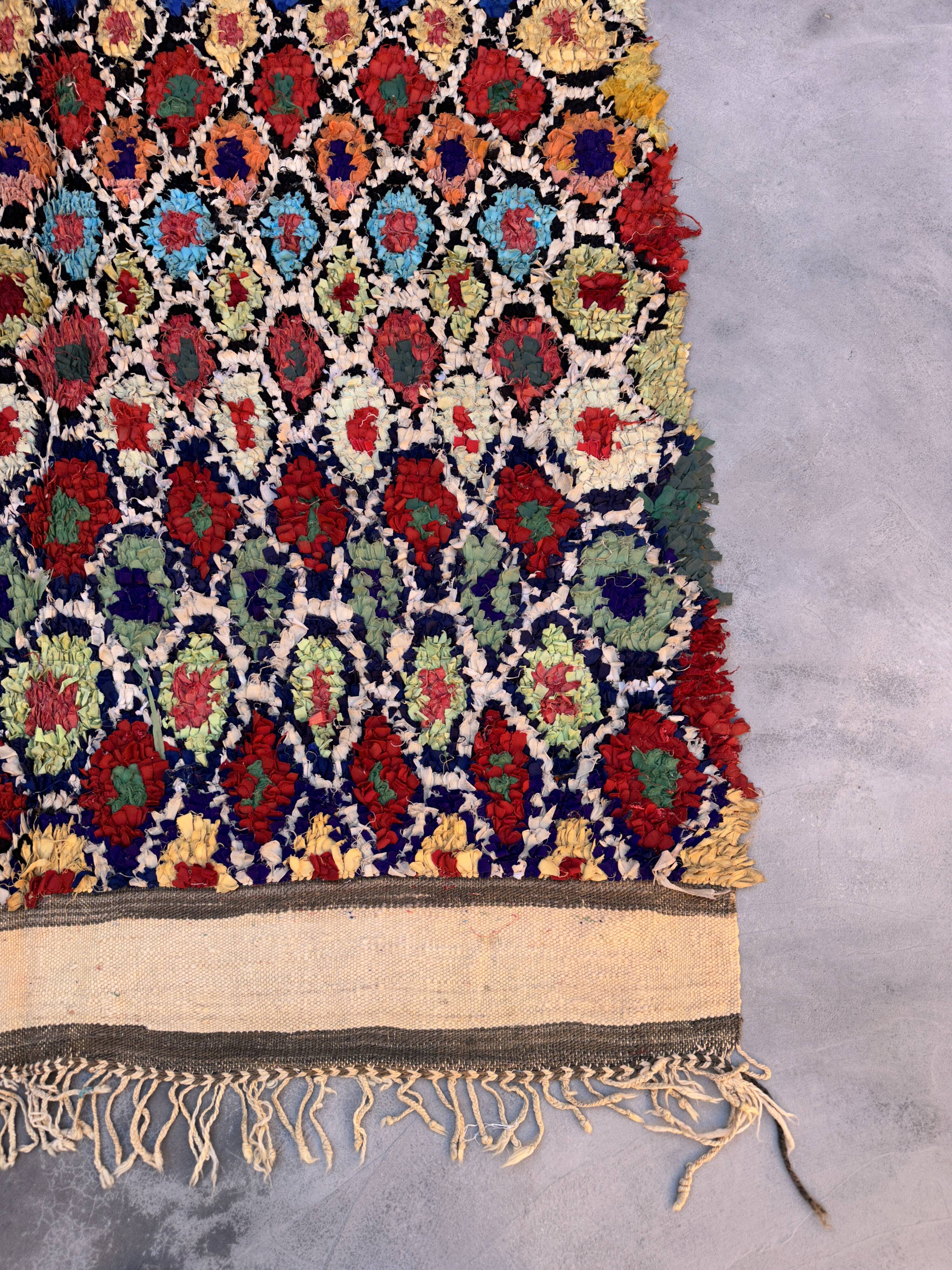 Berber carpet Boucherouite - 156 x 442 cm