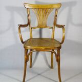 KOHN armchair N°196, circa 1905, bistro wood seat