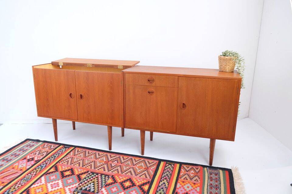 Meubles HiFi vintage des années 60, commode, buffet, teck, style rétro