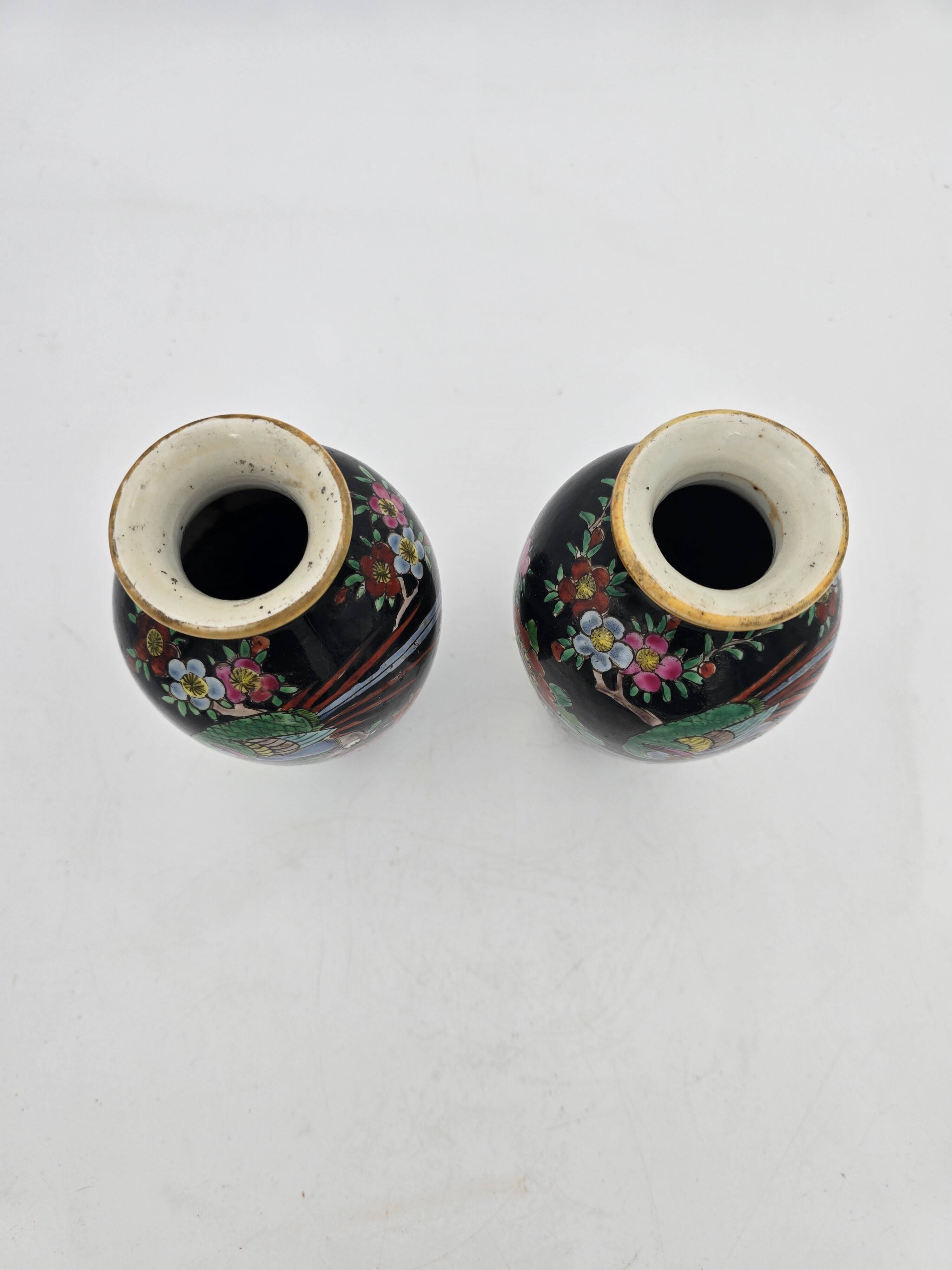Pair of Japanese porcelain vases circa 1920