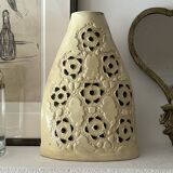 Handmade ceramic vase signed - vintage 20th century