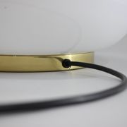 1970s Beautiful Large Glass and Brass Table Lamp ,Italy