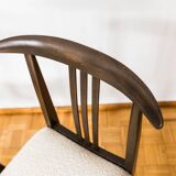 Set of 4 dining chairs in beige boucle by M. Zieliński 1960's