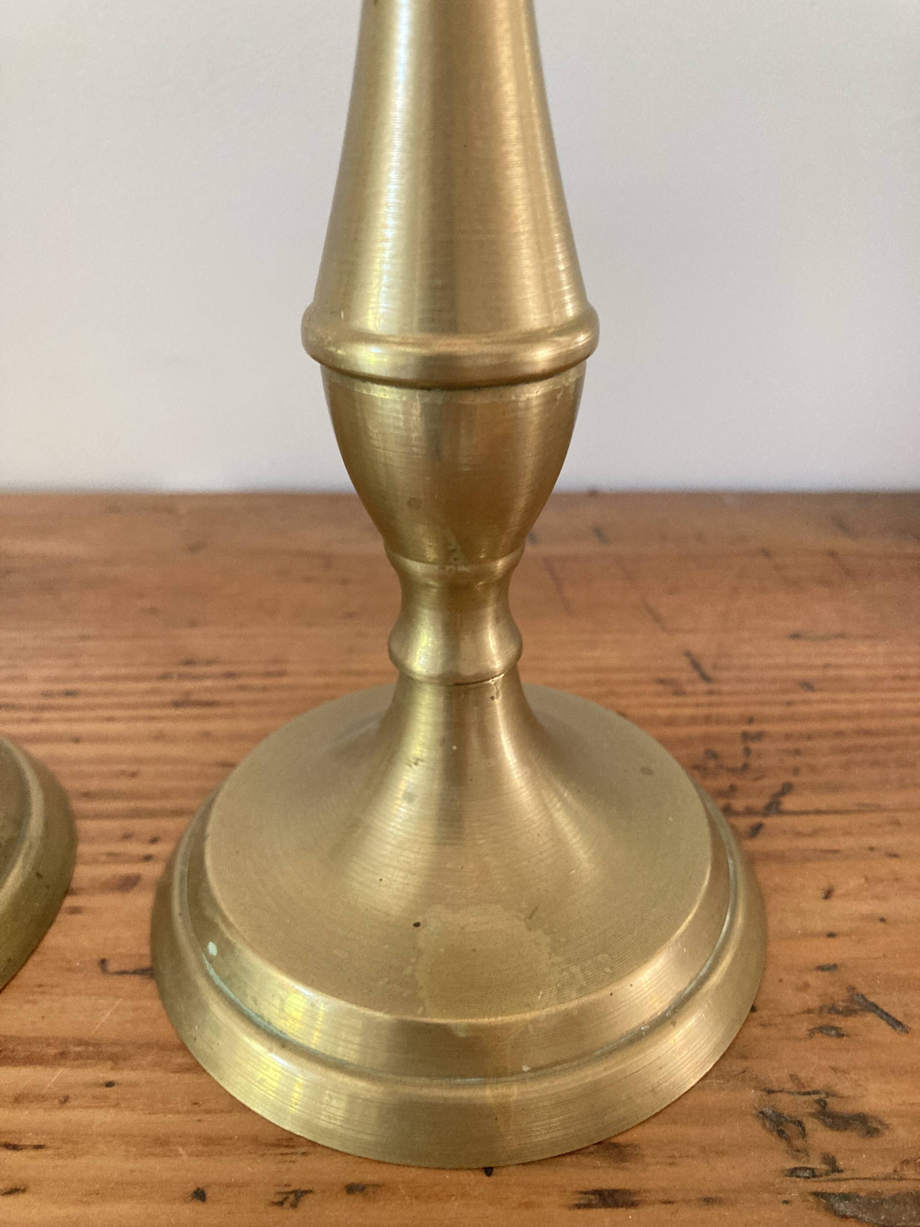 Pair of vintage brass candlesticks