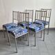 Suite de 5 chaises faux-bambou vintage 1970