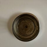 Tulip footed candle holder in silver metal 1970