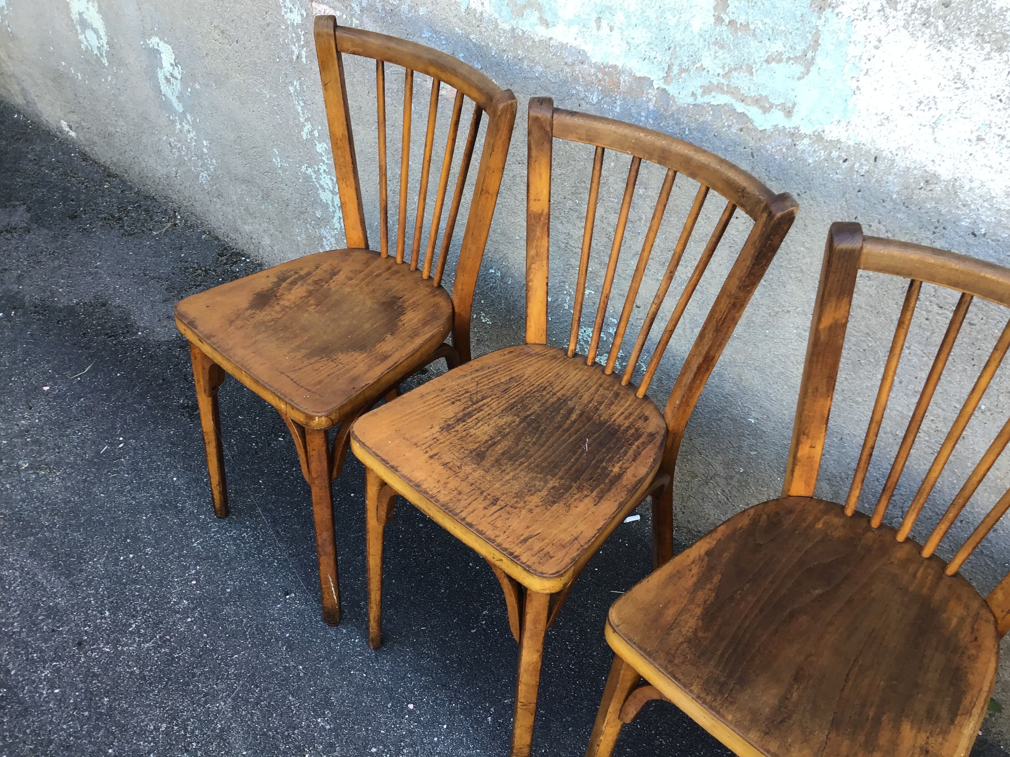 6 vintage baumann bistro chairs