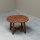 Dining table or Spanish centre table in solid wood and wrought iron from the mid-20th century.