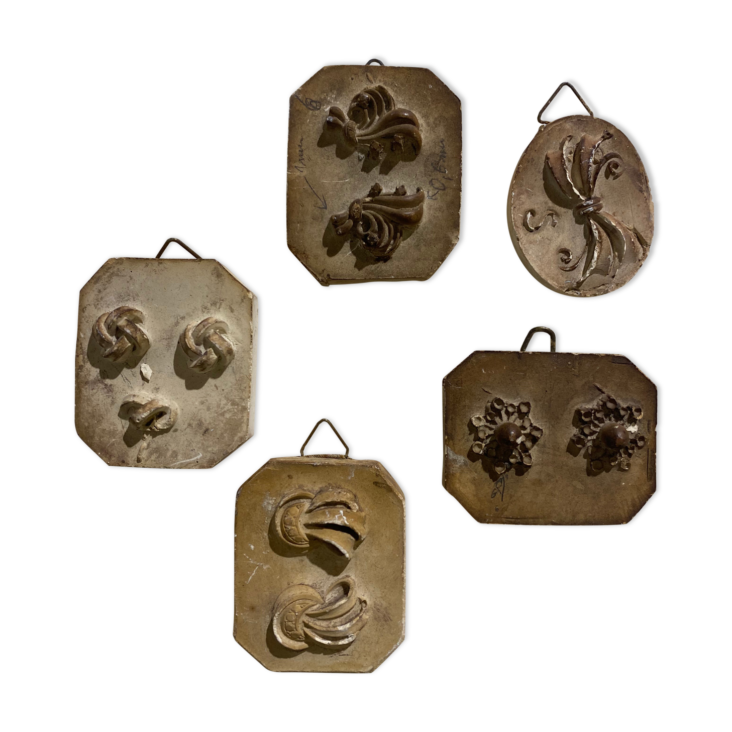 Vintage antique plaster jewelry mold