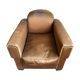 Vintage club armchair in brown fabrics to restore