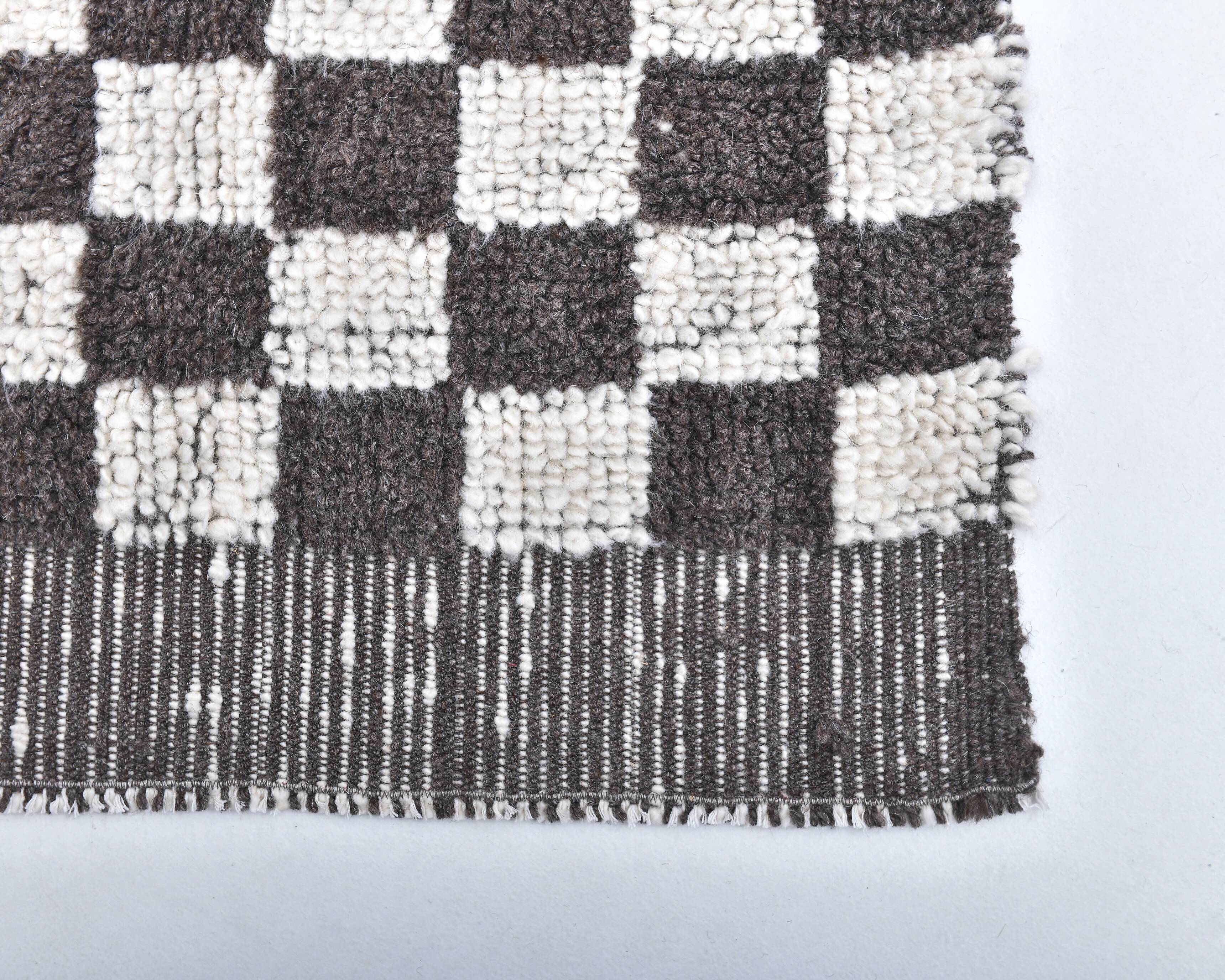 Tapis de couloir à carreaux fait main 2x10 69x308Cm SK241431