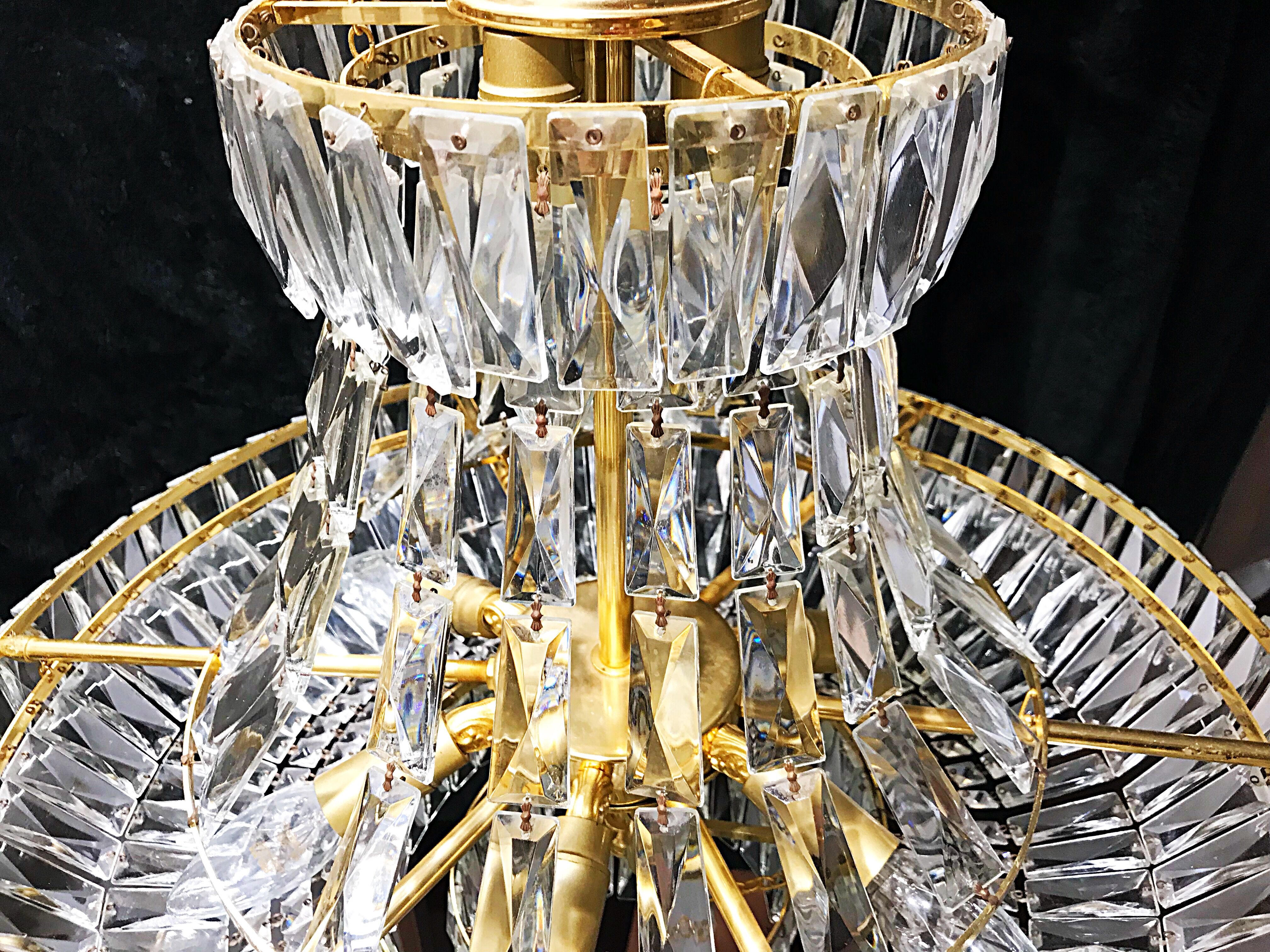 Murano crystal chandelier 1970